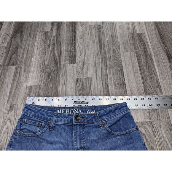 (3/$35) Merona Womens Size 6 R Pockets Fit 1 Cropped Denim Blue Jeans - Picture 7 of 11